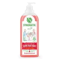 Средство для мытья посуды Synergetic, антибактериальный гель, биоразлагаемый, арбуз, 1 л