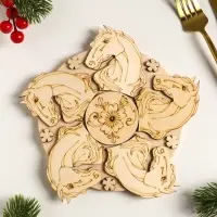 Подставка под горячее Лошадь Красотка , 20см, можжевельник