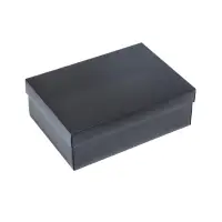 Коробка подарочная складная, упаковка, крышка-дно, чёрная, 24&times;17&times;8 см