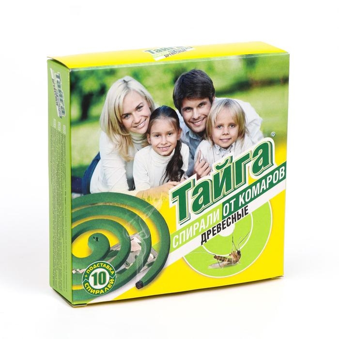 Спирали от комаров  Спирали от комаров "Тайга", древесные, 10 шт