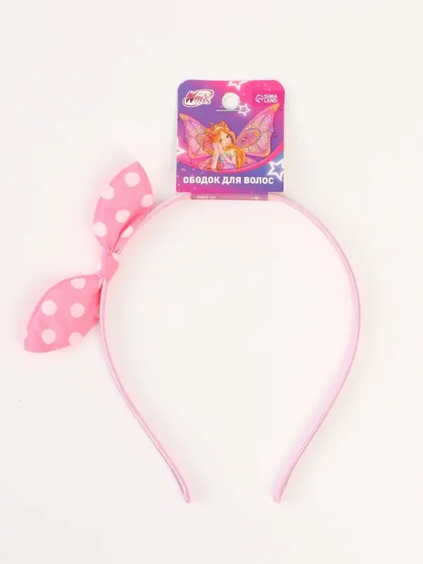 Ободок для волос «Бантик» розовый, Винкс