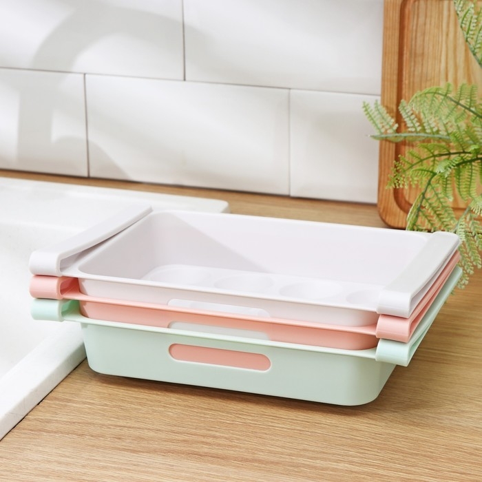 Полка для яиц в холодильник, подвесная, 12 ячеек, 26×17×5 см, МИКС