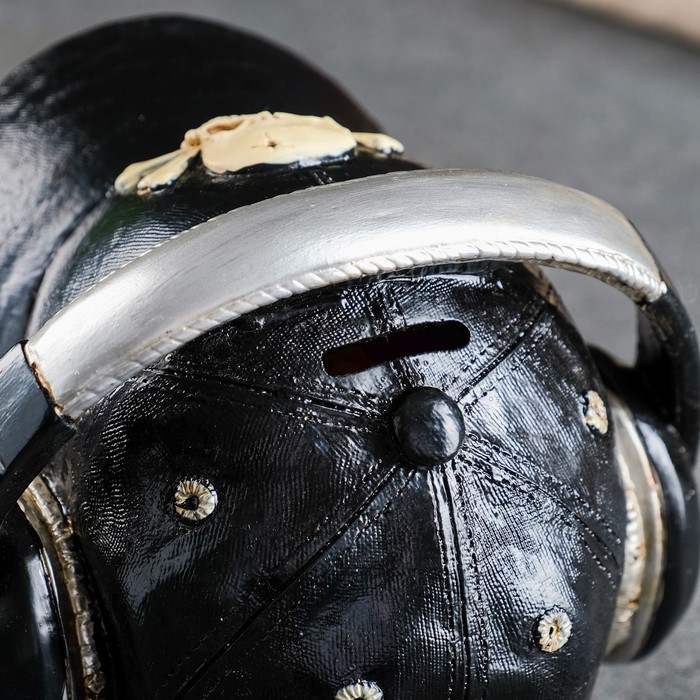 Копилка Копилка "Череп Веселый Роджер" черная кепка, 15,5х16х13см