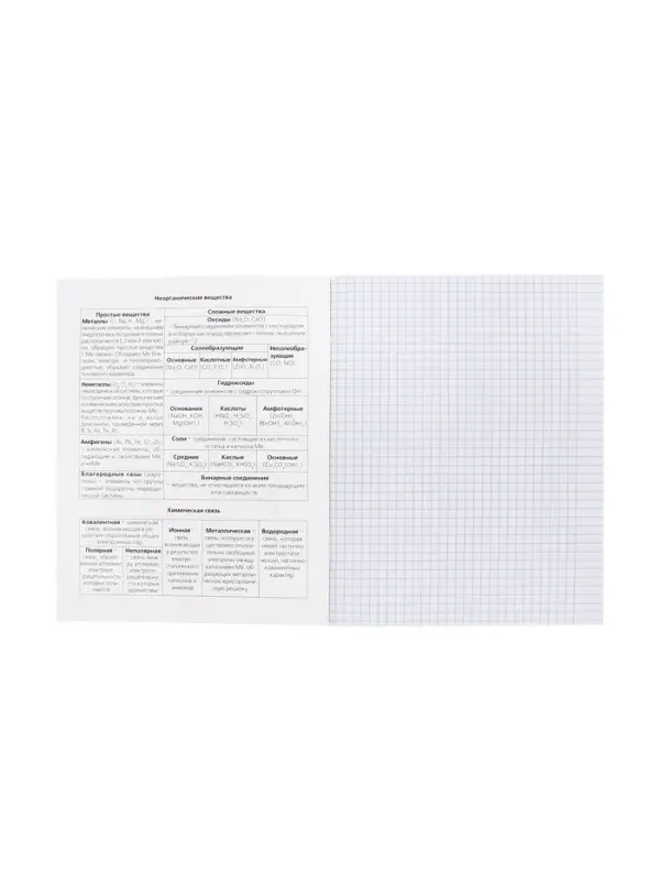 Предметная тетрадь по химии Hatber &laquo;Приключения кота Пирожка&raquo;, 48 листов, в клетку, со справочным материалом, обложка из мелованной бумаги