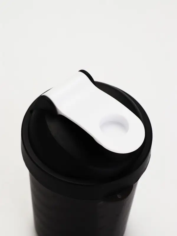 Шейкер спортивный &laquo;Будь смелым&raquo;, чёрный, с чашей под протеин, 500 мл