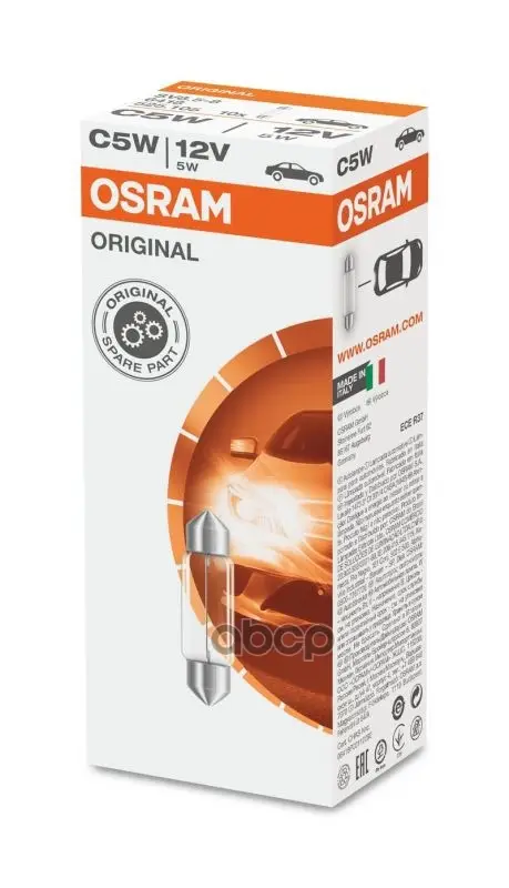 Лампа накаливания Original Line C5W 5W, 12V (SV8,5-8) L 35мм Osram арт. 6418