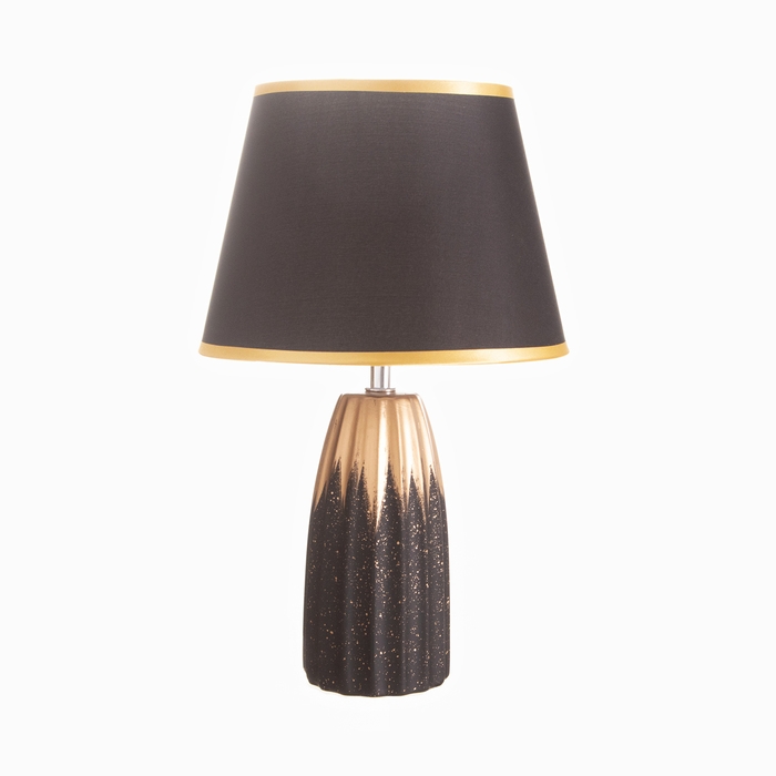 Лампа настольная Лампа настольная "Анеле" 1х40Вт Е14 черный/золото 22х22х38см