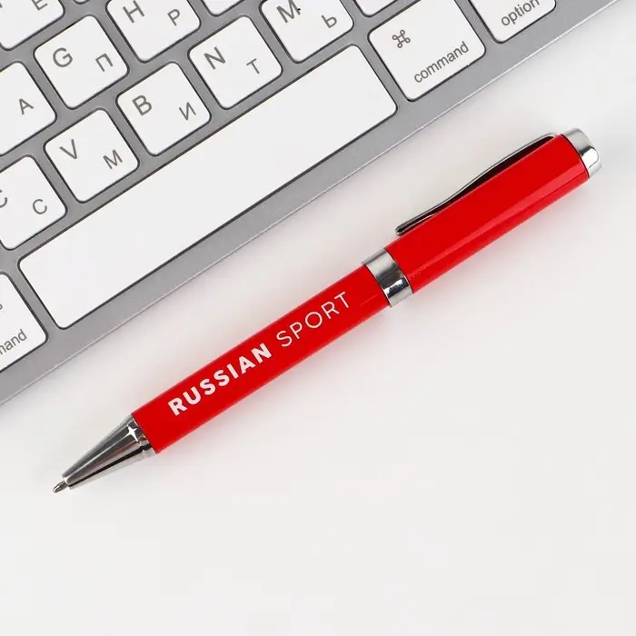 Ручка металл шариковая «Russian sport», синяя паста, 1 мм, фурнитура серебро Ручка металл шариковая «Russian sport», синяя паста, 1 мм, фурнитура серебро