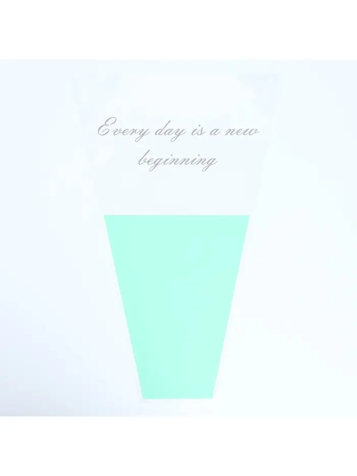 Пакет для цветов «Every day is a new beginning», мятный, 30 х 10 х 45 см Пакет для цветов «Every day is a new beginning», мятный, 30 х 10 х 45 см