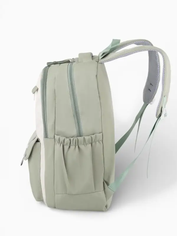 Рюкзак 31*14*44 см, 2 отд. 3 н/карм+пенал, Комби олив/бел