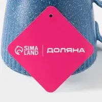 Кружка Доляна &laquo;Коралл&raquo;, 350 мл, фарфор, синяя