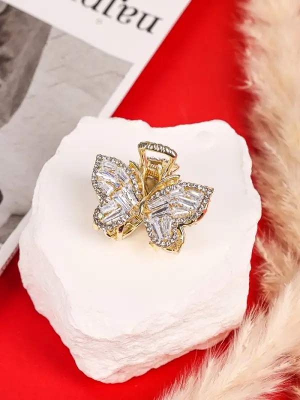 Крабик для волос &laquo;Дороти&raquo;, бабочка, 4 см, золотистый