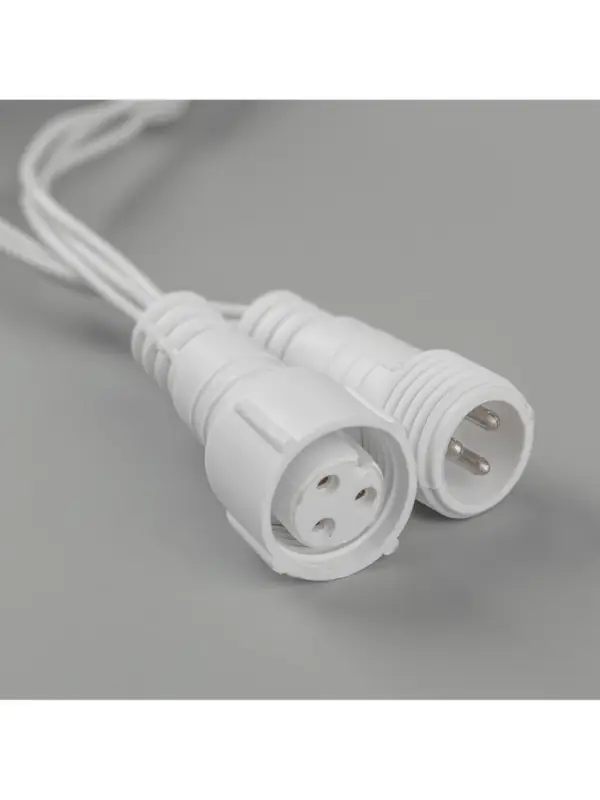 Гирлянда &laquo;Бахрома&raquo; 3&times;0.6 м, IP44, УМС, белая нить, 160 SMD-LED, свечение мульти, 220 В