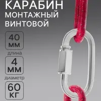Карабин винтовой ТУНДРА krep, М4, оцинкованный, 1 шт.