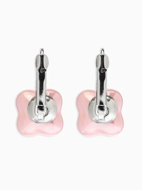 Серьги пластик "Майорика" цветок, цвет МИКС в серебре