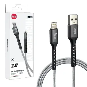 Кабель USB на Lightning 1m 2A BX-6 ISA серый