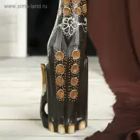 Сувенир дерево "Кошка с белыми ушками" 5,5х11х40 см