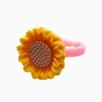 Набор детский &laquo;Выбражулька. Цветок Подсолнух&raquo;, 3 предмета: бусы, браслет, кольцо безразмерное, желтый