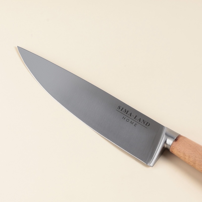 Нож кухонный шеф SL Home «Калабрия», нержавеющая сталь, 20,5 см, бежевый Нож кухонный шеф SL Home «Калабрия», нержавеющая сталь, 20,5 см, бежевый