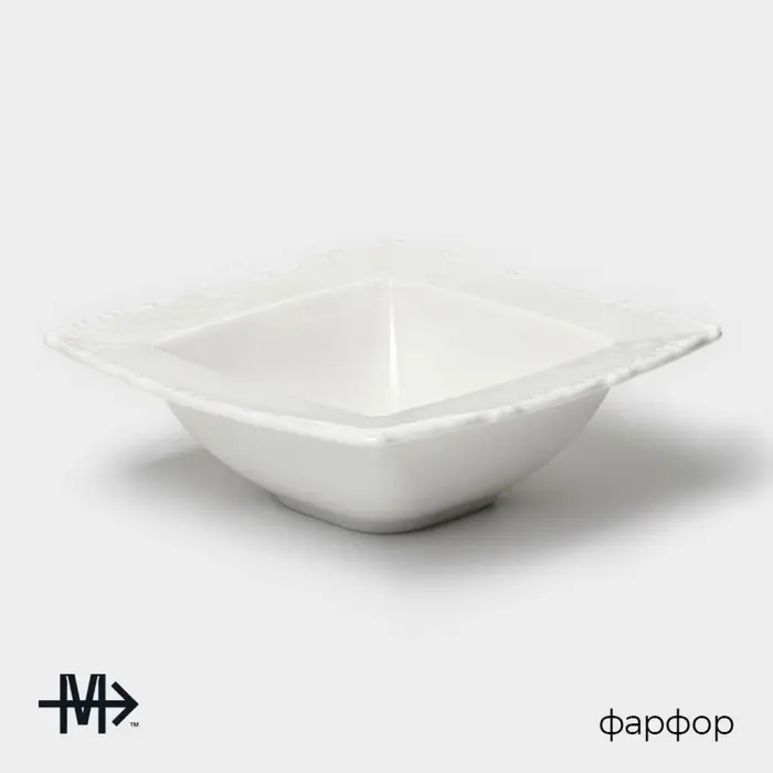 Салатник Magistro Kingdom, 300 мл, 16&times;5.2 см, фарфор, белый