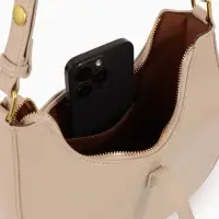 Сумка женская багет TEXTURA на молнии, 24&times;6&times;14 см, бежевая