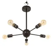 Люстра &laquo;Кон&raquo; 5&times;40 Вт Е27 черный 50&times;50&times;43 см