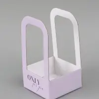 Коробка - переноска для цветов &laquo;Только для тебя&raquo;, 12&times;12&times;22 см