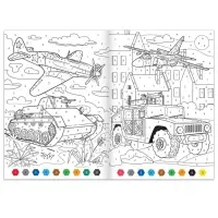 Раскраска по номерам &laquo;Военная техника&raquo;, 16 стр., формат А4
