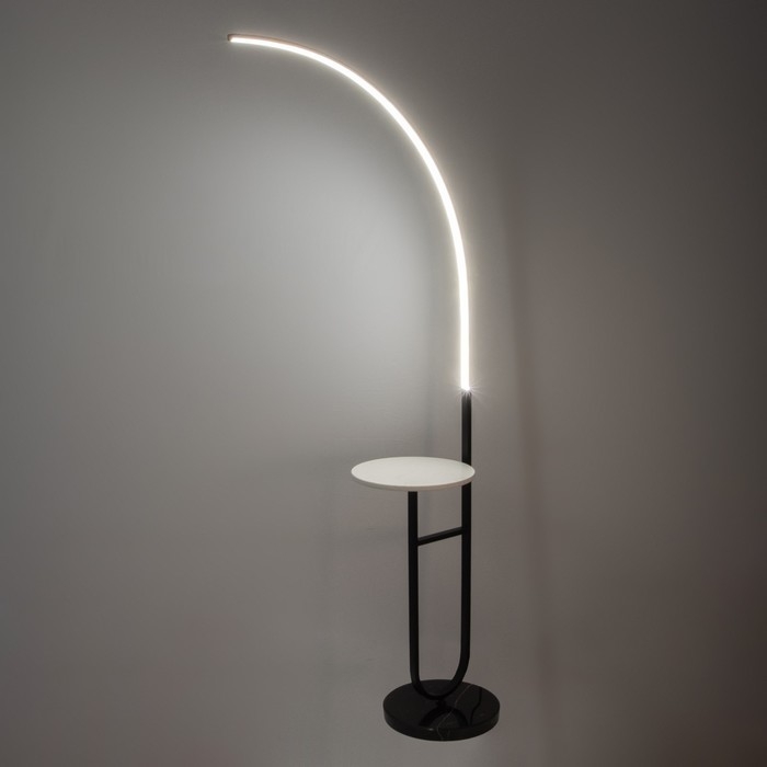 Торшер 19039/1 LED черно-белый 70х30х165 см