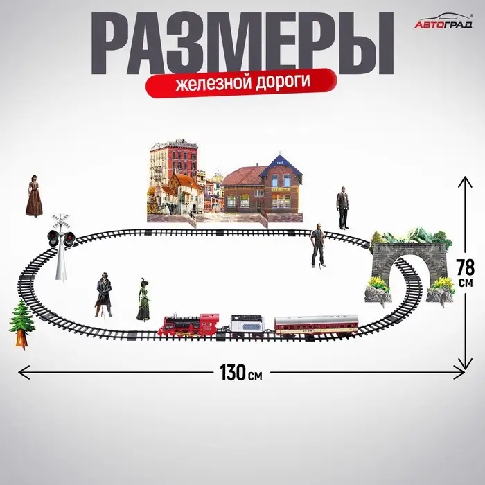 Железная дорога &laquo;Скорый поезд&raquo;, радиоуправление, эффект дыма