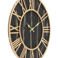 Часы настенные интерьерные &laquo;Кесвик&raquo;, серия: Лофт, дерево, металл, бесшумные, плавный ход, d=49 см, от батарейки 1&times;АА