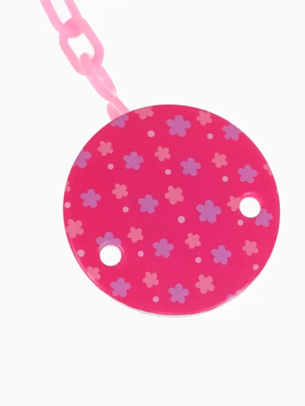 Соска - пустышка латексная ортодонтическая &laquo;Мур-мур&raquo;, от 0 мес., с держателем, розовая