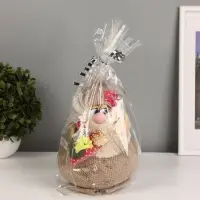 Фигурка - оберег &laquo;Домовой. Васек на мешковине, с красным мешком&raquo;, 26&times;21&times;21 см