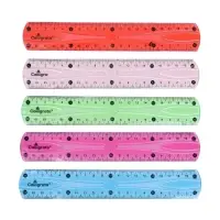 Линейка силиконовая Calligrata, 20 см, гибкая, двухсторонняя шкала, МИКС