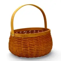 Корзина плетёная для хранения Wif, с ручкой, лоза, коричневая, набор 3 шт.