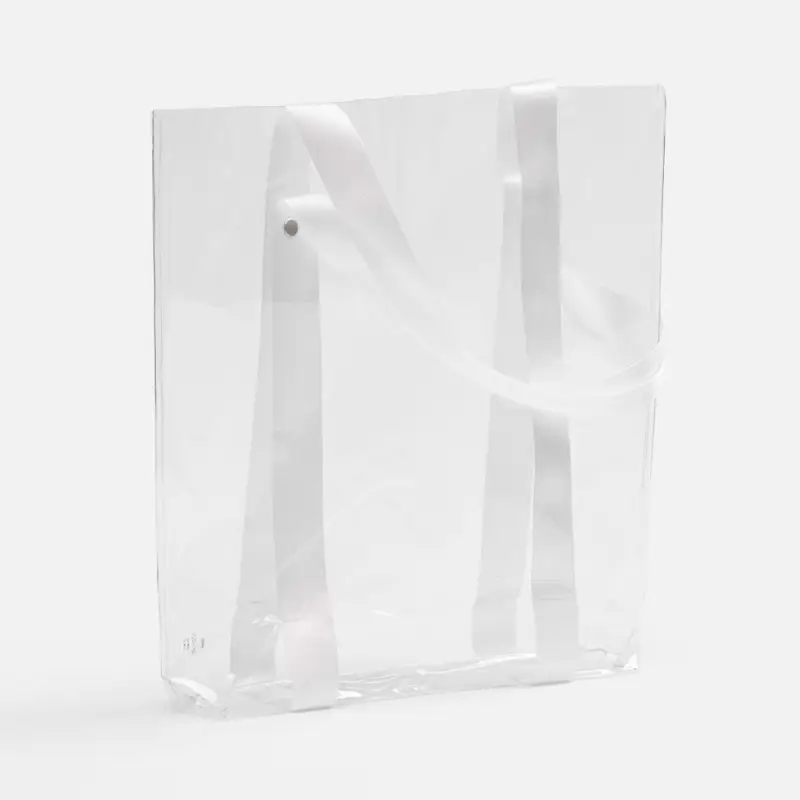 Шопер Clear Fest, ver.2, прозрачный с белыми ручками