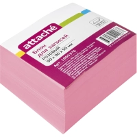 Блок для записей Attache 90x90x50 розовый 80г