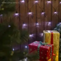 Гирлянда &laquo;Сеть&raquo; 1.6&times;1.6 м, IP20, тёмная нить, 144 LED, 8 режимов, 220 В, свечение белое