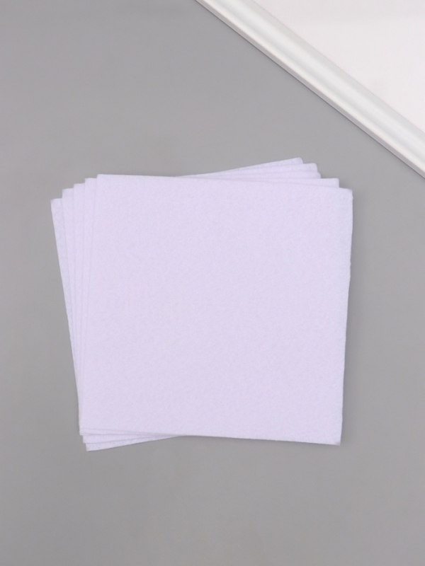 Фетр мягкий 1.5 мм Фетр мягкий 1.5 мм "Белый" набор 5 листов 15х15 см