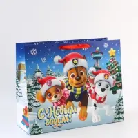 Пакет подарочный «С Новым годом!», Щенячий патруль,  XL 40 × 49 × 19 см