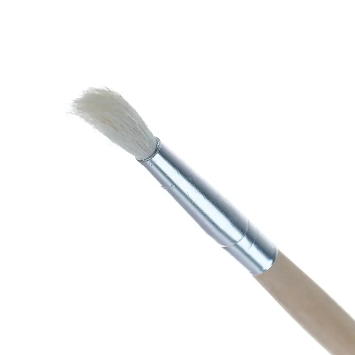 Кисть для рисования, коза, № 8, круглая, деревянная ручка, международный размер