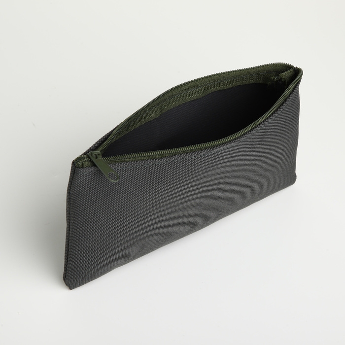Косметичка на молнии, цвет хаки Косметичка на молнии, цвет хаки