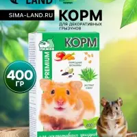 Корм &laquo;Пижон Премиум&raquo; для декоративных грызунов, 400 г