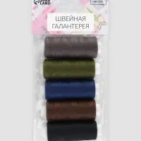 Нитки &laquo;Тёмный лес&raquo;, 40/2, 200 м, набор 5 шт., разноцветные