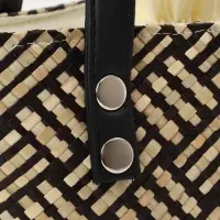 Сумка плетёная из пандана, 22&times;14&times;35 см, бежево-коричневая