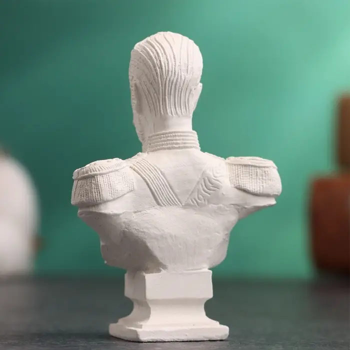 Бюст &laquo;Император Николай II&raquo;, фигурка гипс, белый, 4.5&times;2.5&times;6.5 см