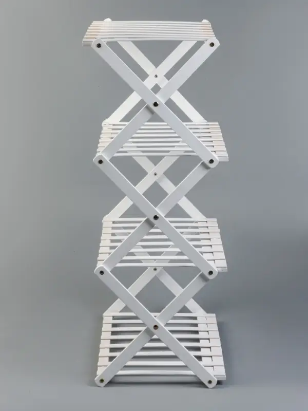 Стеллаж универсальный, 4 полки, 50&times;25&times;68 см, напольный, открытый, белый, Greengo