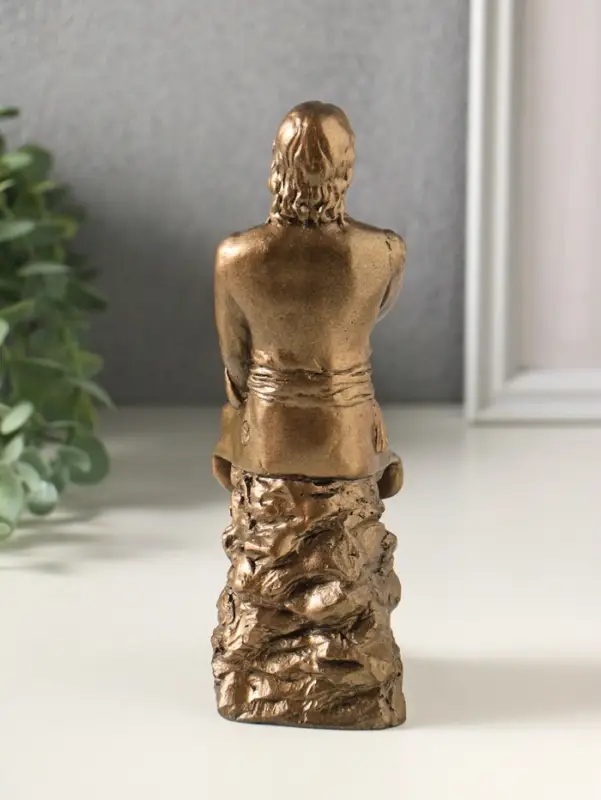 Фигура гипс &laquo;Пётр I на скале&raquo;, 18 см, бронза