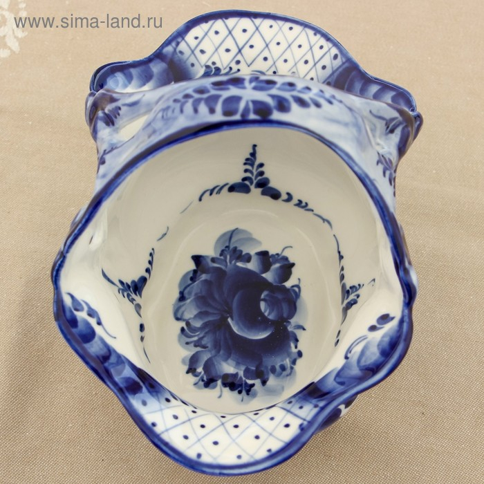 Конфетница «Весна», 21×13×18 см, гжель