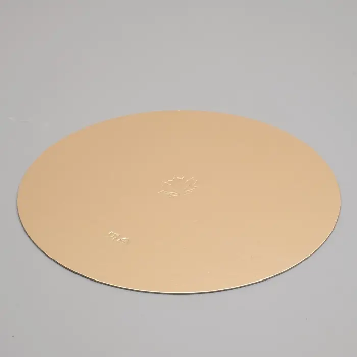 Подложка кондитерская для торта, круглая, золото - жемчуг, 28 см, 1.5 мм